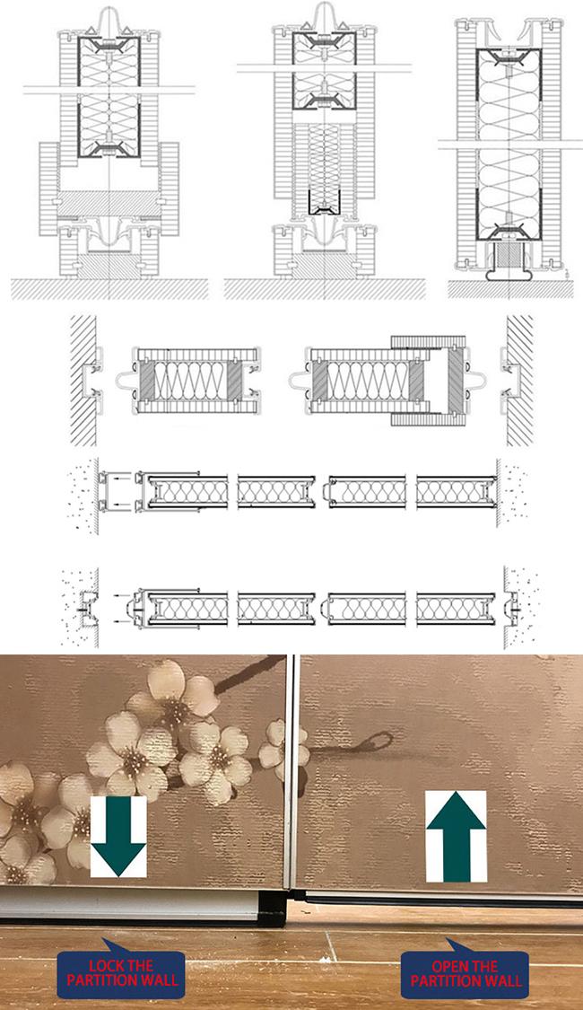 MDF Board Modular Partition Wall 13M Conference Room Movable Partitions