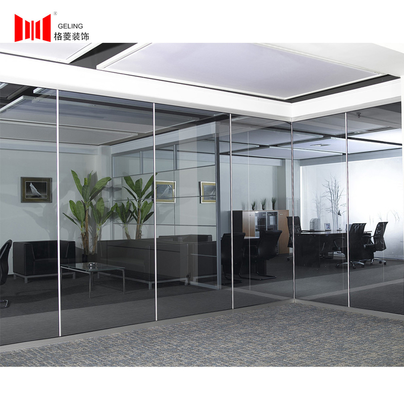 Tempered Glass Modular Full Height Partition 40mm Thick Fireproof