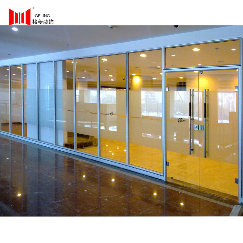 Frosted Glass Office Partition Wall 3844db Noise Cancelling Wall Dividers