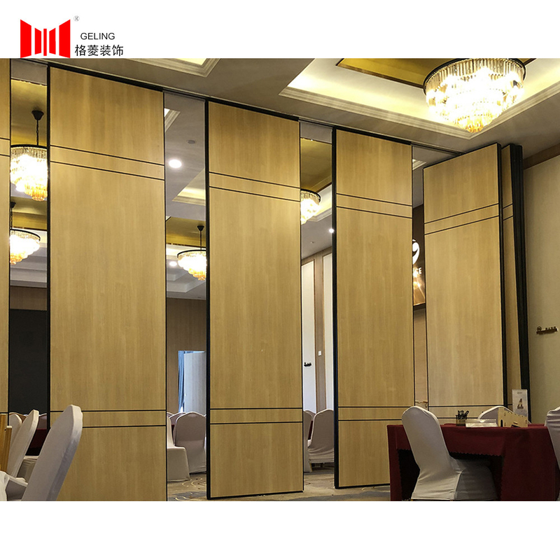 Acoustic Folding Wooden Partition Wall Collapsible Sliding Room Dividers