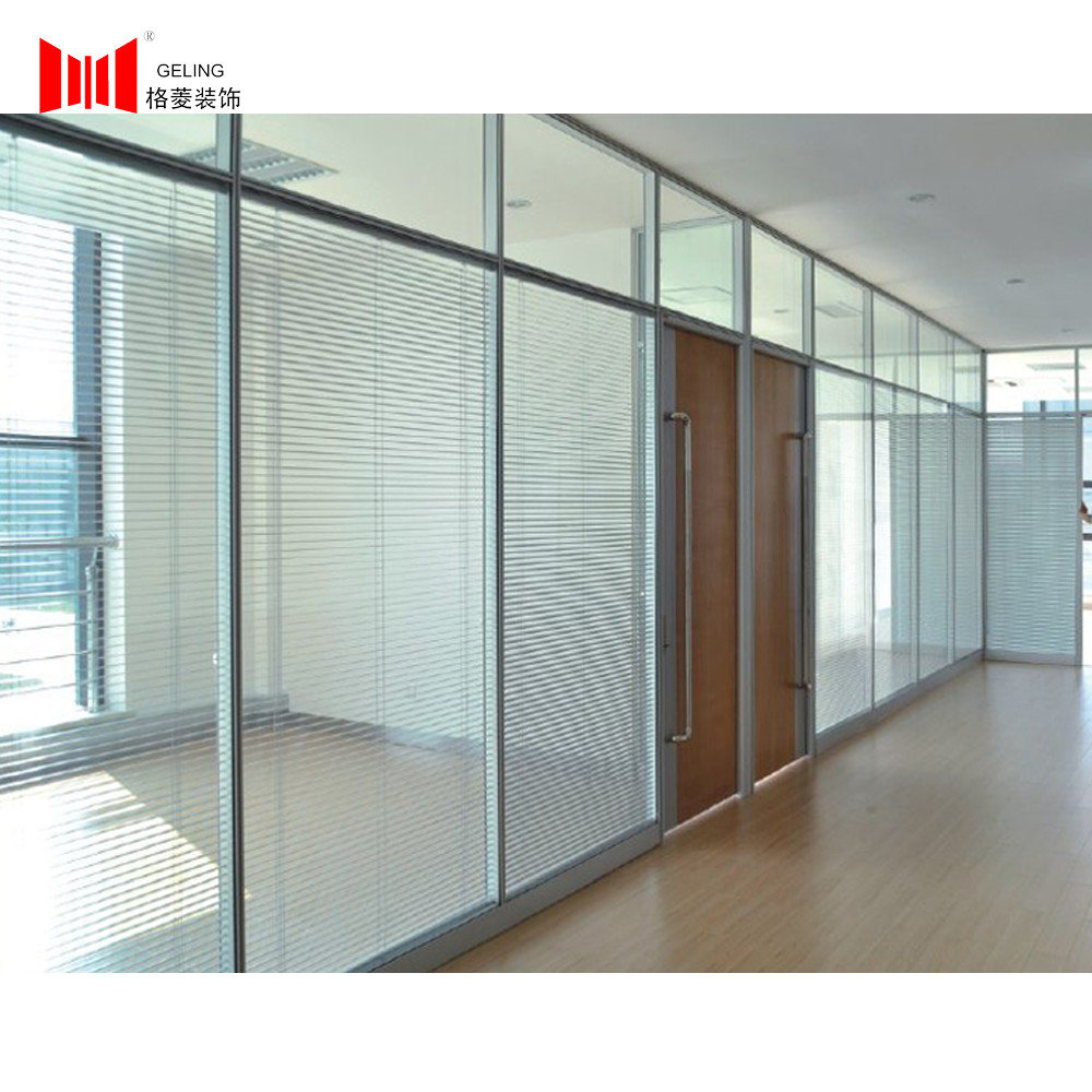 Detachable Aluminum Partition Wall 3844db Acoustic Glass Partitions