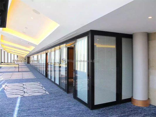 2.5-3 metros de altura sistema de pared divisoria móvil desmontable con marco de aluminio