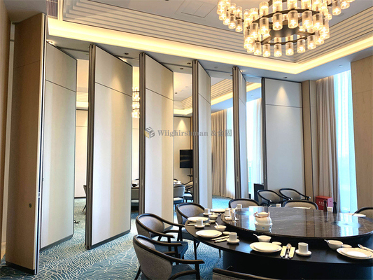 Soundproof 85mm Ketebalan Sliding Lipat Partisi Temporary Room Dividers